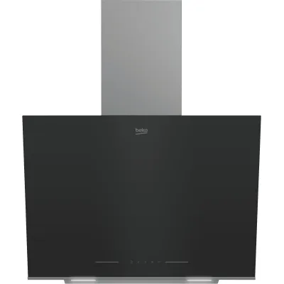 Beko Schräge Dunstabzugshaube BHCA66641BBHS | 60 cm | Kaminhaube | Touch Control | LED dimmbar | Abluft/Umluft | Schwarz