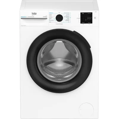 Beko Waschmaschine BM3WFU3841X | Frontlader 8 kg | 1400 U/min | Energieklasse A | Dampf-Funktion | Weiß