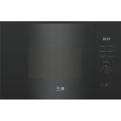 Beko Einbau-Mikrowelle BMGB20212B | 20 l | 800W Mikrowelle | 1000W Grill | 5 Stufen | Drehteller 31,5 cm | Schwarz