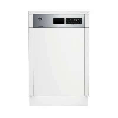 Beko Einbau-Geschirrspüler DSS28021X | 45 cm | 11 Maßgedecke | 8 Programme | Besteckschublade | Watersafe+ | Edelstahl