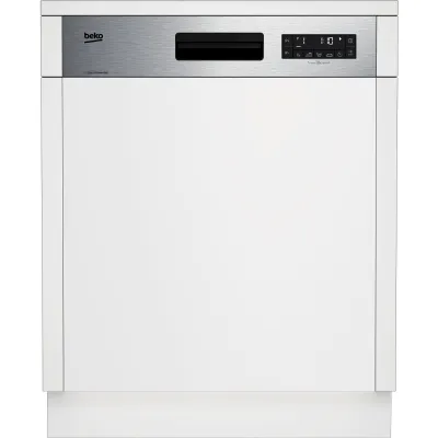 Beko Einbau-Geschirrspüler BDSN36451X | teilintegriert | 60 cm | 14 Maßgedecke | Energieeffizienz B | 42 dB | Edelstahl