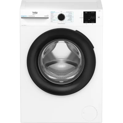 Beko Waschmaschine Frontlader FH714AES | 7kg | 1400 U/min | Energieeffizienz A | Dampf-Funktion | Mengenautomatik | weiß
