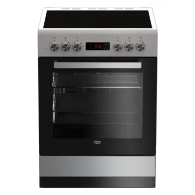 Beko Elektroherd FSM67320GXS | Standherd 60cm | Glaskeramik | 4 Kochzonen | 8 Heizarten | 72L | Edelstahl | A