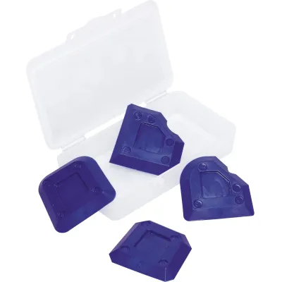 Beko Fugenspachtel-Set 2003 | 4-teiliges Set für Dichtstoffe | flexibel | Kunststoff | sauber glätten | blau