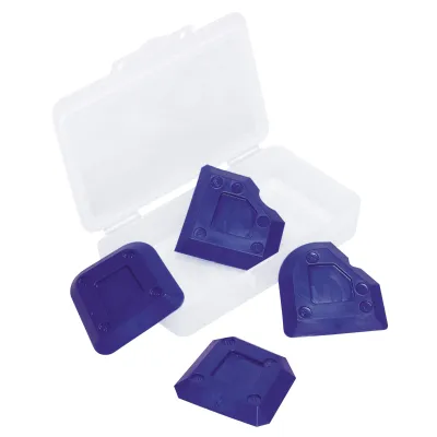 Beko Fugenspachtel-Set 2003 | 4-teiliges Set für Dichtstoffe | flexibel | Kunststoff | sauber glätten | blau