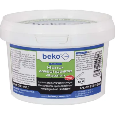 BEKO Handwaschpaste CareLine 500 ml | mikroplastikfrei, sandfrei, hautschonend, biologisch abbaubar
