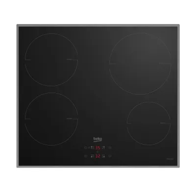 Beko Induktionskochfeld HII64400MTX | 4 Kochzonen | 58 cm | Touch-Bedienung | Edelstahlrahmen | Timer