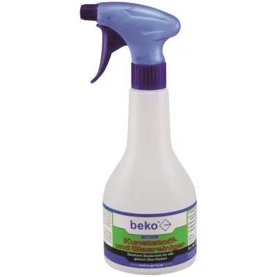 beko Kunststoff- und Glasreiniger 500 ml | Sprühflasche | streifenfrei | für Glas, Kunststoff, Metall, Stein