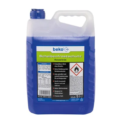 beko Scheibenfrostschutz Konzentrat 5L | Winter Scheibenreiniger | Schutz bis -60°C | Streifenfrei