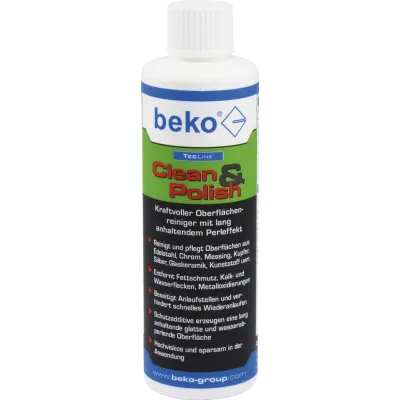 beko Tec Line Clean Polish 250ml | Oberflächenreiniger für Edelstahl, Chrom, Kunststoff | entfernt Fett & Kalk