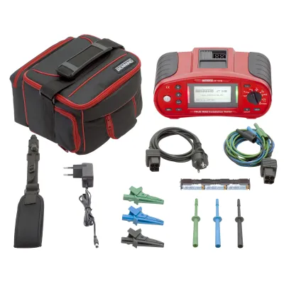 BENNING IT 115 Installationsprüfgerät | True RMS | RCD/FI-Tester | Isolationsmessung | VDE 0100 | inkl. Tasche | rot