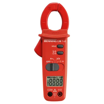 BENNING Stromzangen-Multimeter CM 1-2 | Digital | 0,1–400A AC | 600V | 20MOhm | 30mm | CAT III | Rot/Schwarz
