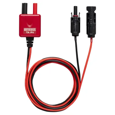 BENNING Messadapter TA PV | 10231740 | MC4 PV-Stecker | 1500V AC/DC | CAT IV 600V | für Photovoltaik Multimeter
