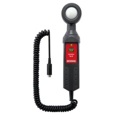 BENNING Luxmeter B 044111 | Beleuchtungsstärkesensor für IT120/IT120B/IT130 | 0.01–20.000 lx | Klasse B | schwarz
