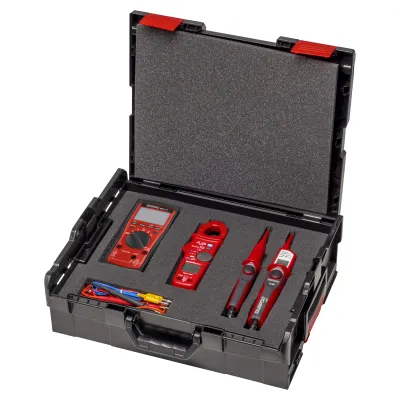 BENNING Messgeräte-Set Elektromeister | Multimeter MM 2-3 | Stromzange CM 2-1 | Duspol digital | L-Boxx® | True RMS