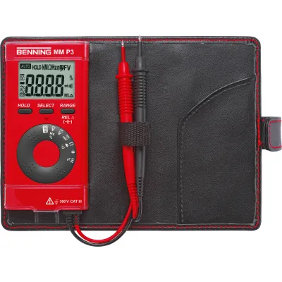 BENNING Multimeter MM P3 | Digital | CAT III 300V | 0,1mV–600V AC/DC | 40MOhm | Kapazitätsmessung | Frequenzmessung