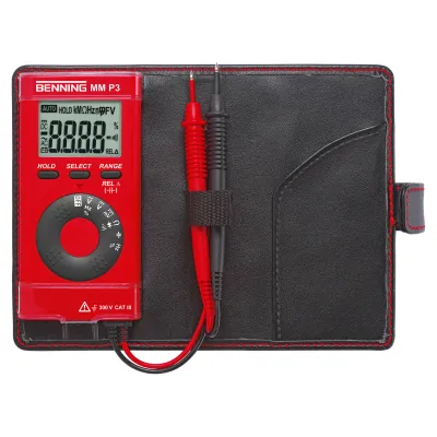 BENNING Multimeter MM P3 | Digital | CAT III 300V | 0,1mV–600V AC/DC | 40MOhm | Kapazitätsmessung | Frequenzmessung