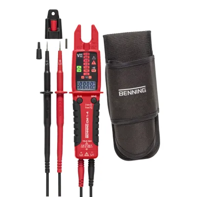 BENNING Stromzangen-Multimeter CM 1-4 / 044686 | True RMS | AC 200A | 1000V AC/DC | CAT IV | Rot