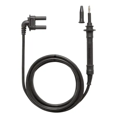 BENNING Prüfleitung 10150829 | 2m | 2-polig | 4mm Sicherheits-Prüfspitze | Silikon | schwarz | Zubehör für Messgeräte