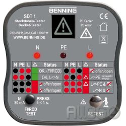 Benning SDT1 SDT1 Steckdosentester mit Fingerkontakt