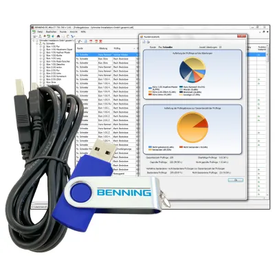 BENNING Software PC-WIN ST 750-760 | 047002 | PC-Software zur Messwert-Dokumentation | inkl. USB-Stick & Update