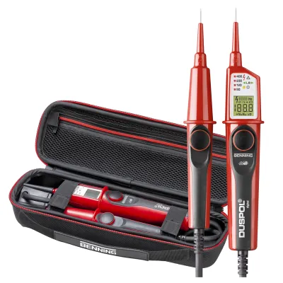 BENNING DUSPOL Digital Spannungsprüfer Set | 2-polig | True RMS | 1–1000V AC | IP65 | inkl. Tasche