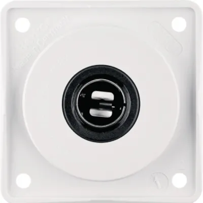 Berker Steckdose 12V Integro | 945172509 | Einbau Flachstecker | polarweiß glänzend | Kunststoff | 16A | IP20