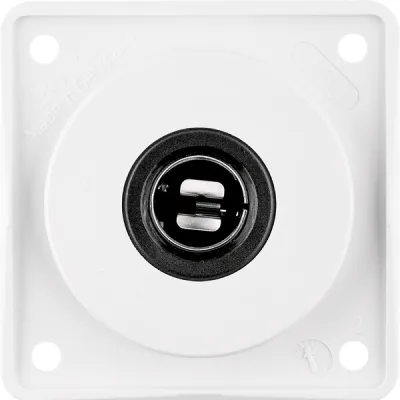 Berker Steckdose 12V Integro | 945172509 | Einbau Flachstecker | polarweiß glänzend | Kunststoff | 16A | IP20