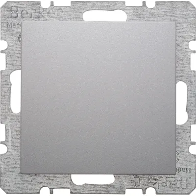 BER S1 Blindabdeckung mit 6710091404 Sockel Aluminium matt