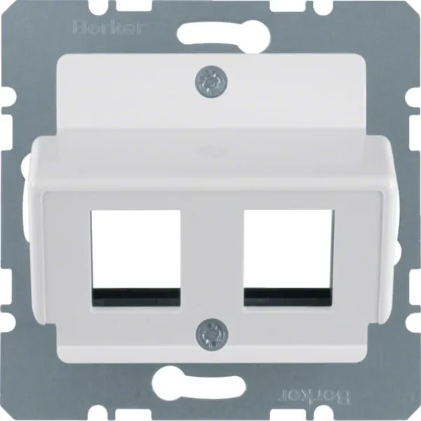 BER ST Abdeckung für AMP Modular 146309 Jack 2fach polarweiss glänzend