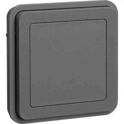 Berker Blindverschluss-Einsatz 42903505 W.1 | Unterputz Aufputz | IP55 | Thermoplast | grau matt | RAL 7011 | 70x70 mm