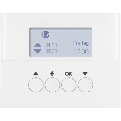 Berker Jalousie-Schaltuhr K.1 85741179 | programmierbare Jalousiesteuerung | UP-Montage | polarweiß glänzend