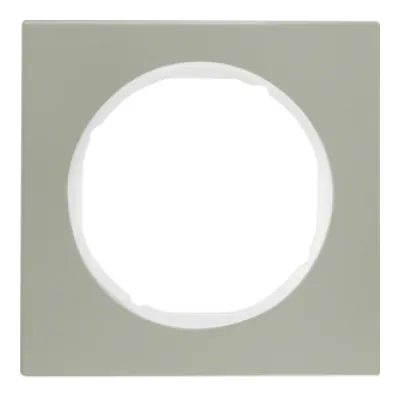 Berker Rahmen 1-fach R.3 10112214 | Edelstahl/polarweiß | Abdeckrahmen Unterputz | 81,2x81,2 mm | matt | halogenfrei