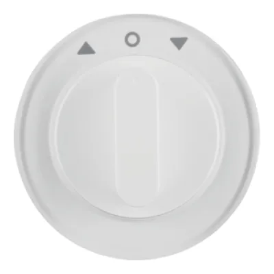 Berker Zentralstück mit Drehknopf 1080208900 | Jalousie-Drehschalter R.1/R.3 | Kunststoff glänzend | polarweiß RAL 9010