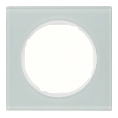 Berker Rahmen 1-fach R.3 Glas 10112209 | Unterputz | polarweiß glänzend | 81,2x81,2 mm | IP20 | Klemmbefestigung