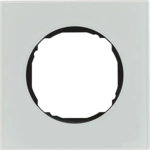 BERKER 10112609 Rahmen 1fach, flach, R.8, Glas polarweiß