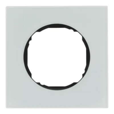 BERKER 10112609 Rahmen 1fach, flach, R.8, Glas polarweiß