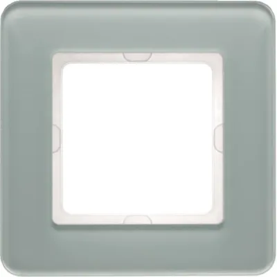 Berker Q.7 | 1fach Rahmen | Glas polarweiß | 95,2x95,2mm | Abdeckrahmen UP | halogenfrei