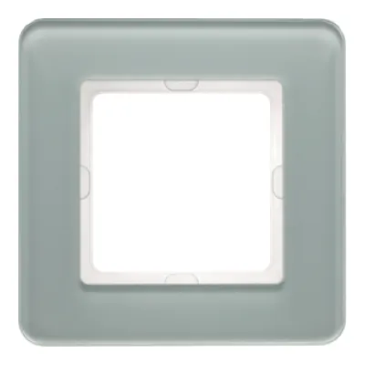 Berker Q.7 | 1fach Rahmen | Glas polarweiß | 95,2x95,2mm | Abdeckrahmen UP | halogenfrei