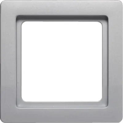 Berker Rahmen 1fach Q.1 10116084 | Abdeckrahmen Unterputz | Aluminium matt lackiert | Duroplast | 80,5x80,5 mm | IP20