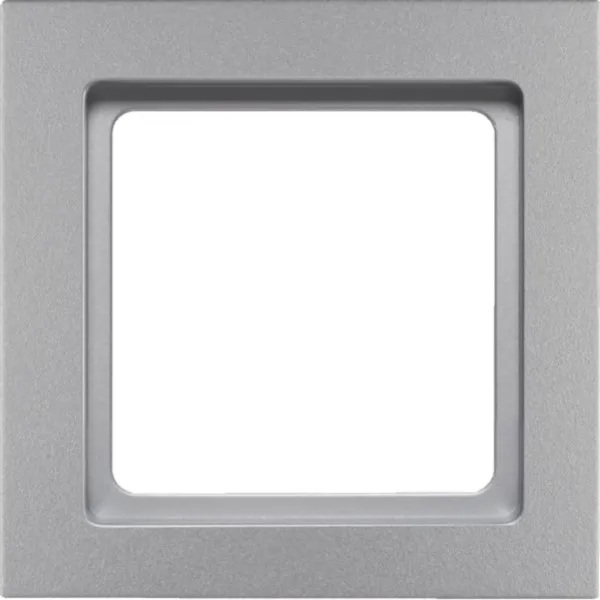 Berker Rahmen 1fach Q.3 10116094 | Abdeckrahmen Unterputz | Duroplast Kunststoff | matt lackiert | alu samt | RAL 9006