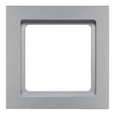 Berker Rahmen 1fach Q.3 10116094 | Abdeckrahmen Unterputz | Duroplast Kunststoff | matt lackiert | alu samt | RAL 9006