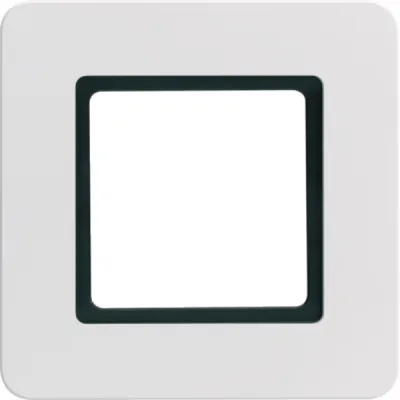 Berker Rahmen 1fach Q.7 10116109 | LED-beleuchtbar | Unterputz | Thermoplast matt | IP20 | polarweiß samt | RAL 9010