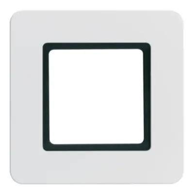 Berker Rahmen 1fach Q.7 10116109 | LED-beleuchtbar | Unterputz | Thermoplast matt | IP20 | polarweiß samt | RAL 9010