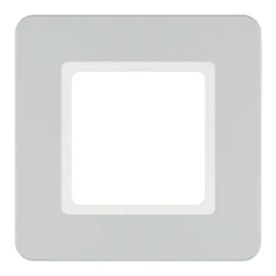 Berker Rahmen 1fach Q.7 10116184 | Abdeckrahmen Unterputz | Aluminium matt lackiert | Thermoplast | 95,2x95,2 mm
