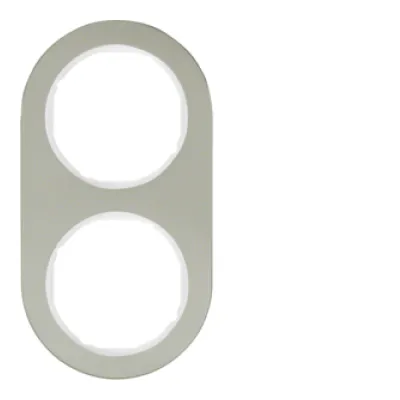 Berker Rahmen 2-fach R.Classic 10122014 | Edelstahl gebürstet | polarweiß | Unterputz | waagerecht/ senkrecht | IP20