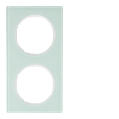 Berker Rahmen 2-fach R.3 10122209 | Glas polarweiß | UP-Abdeckrahmen waagerecht/senkrecht glänzend