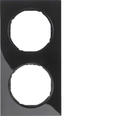 Berker Abdeckrahmen R.3 10122245 | 2-fach | Unterputz | Kunststoff Thermoplast | glänzend | IP20 | schwarz
