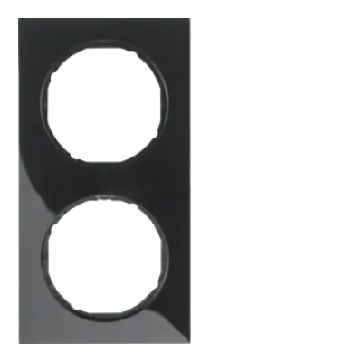 Berker Abdeckrahmen R.3 10122245 | 2-fach | Unterputz | Kunststoff Thermoplast | glänzend | IP20 | schwarz