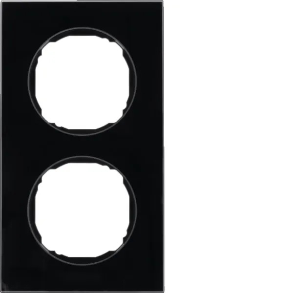 BERKER 10122616 Rahmen 2f., flach, R.8, Glas schwarz